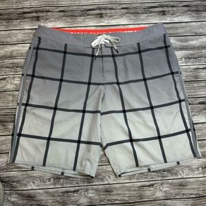 American Eagle Outfitters Mens Swim Trunks Board Shorts XL Extra Large Grey Gray